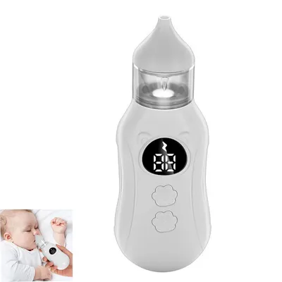 Produktbild von Nasensauger Baby Elektrisch,mit Sanfter Silikonspitze Mehrfach Einstellbare Saugleistung Wiederaufladbar Leise Betrieb für Sichere Nasenreinigung Weiß
