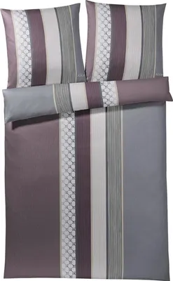 Produktbild von JOOP! Mako-Satin Bettwäsche Cornflower Stripe 4069, deep coal, 135x200+80x80 cm
