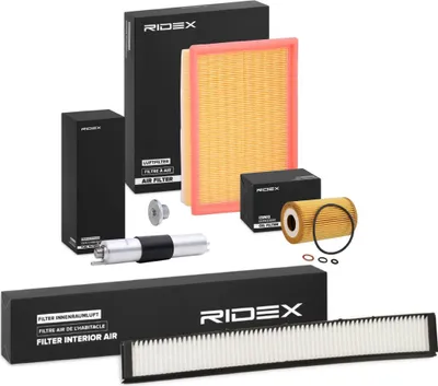 Produktbild von RIDEX Filterset Inspektionspaket Filtersatz für BMW 3 Limousine (E46) 3 Touring (E46) 3 Coupe (E46)