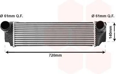 Produktbild von VAN WEZEL 06004413 Ladeluftkühler LLK für BMW 5 Touring (F11) Turbo Intercooler