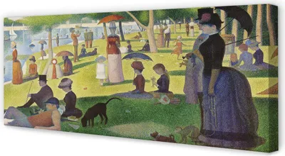 Produktbild von Leinwandbild 125x50 Wandkunst Art Treffen am See