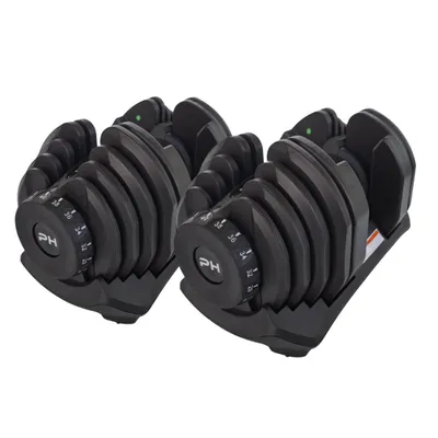 Produktbild von PH Fitness Verstellbare Hantel Set 40KG - 2 STÜCK - Smart Hanteln - Adjustable Dumbbells von 5 bis 40 kg - Komplette 17-in-1 Kurzhantel Dumbells