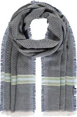 Produktbild von Damenschal im blauen Passigatti-Muster