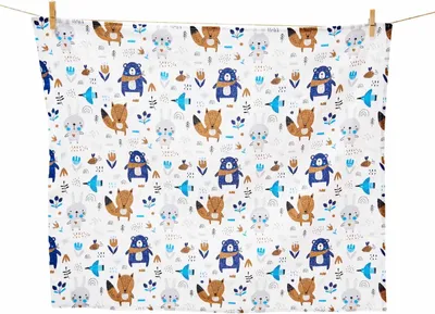 Produktbild von Happy Friend Blue Flanell Mullwindeln