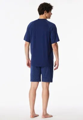 Produktbild von Schiesser Herren Schlafanzug kurz Gr. 50 navy