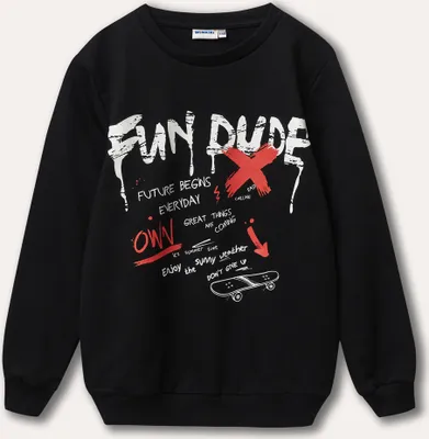 Produktbild von Jungen-Sweatshirt Fun Dude  - Schwarz - 140