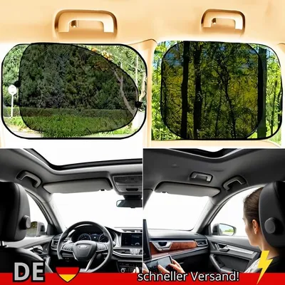 Produktbild von SEAMETAL Auto Sonnenschutz Seitenfenster Vorhang Vorne Hinten Fenster