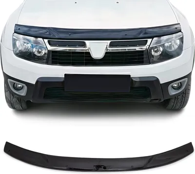 Image de Deflecteurs d'air capot de voiture pour Dacia Duster 2010-2017 Acrylique Noir