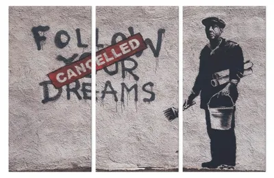 Immagine prodotto di LUMASOUL Quadri su tela con motivi naturali, Quadri da Parete per Soggiorno e Camera da Letto, Quadri 120x80 cm Banksy