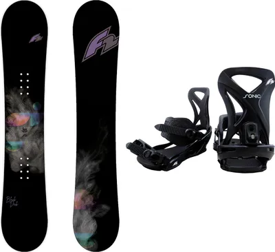 Produktbild von F2 Set Damen Snowboard Blackdeck Schwarz 142cm + Sonic Pro Bindung M
