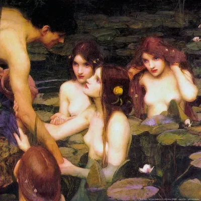 Produktbild von John William Waterhouse Kunstdruck Bild - Hylas Und Die Nymphen, 1896 (40 x 40 cm)