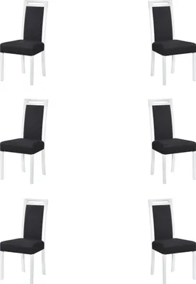 Produktbild von Esszimmerstuhl, Holz Eiche Massiv Stuhl Stühle Küchenstuhl - Set 6x Roma 5 WEISS