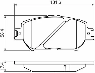 Produktbild von Bosch Bremsbelagsatz, Scheibenbremse Vorderachse 0 986 494 418