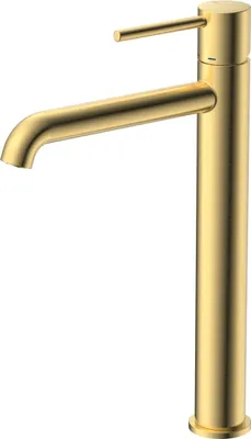 Produktbild von Avapax | Waschbeckenarmatur Stehend Hoch - Gebürstetes Gold - 325 Mm - Keramischer Kopf 30 Mm - Wassersparend