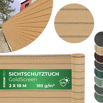 Produktbild von Gewebe, schattenspendend GoldScreen WE, 2x10 m, UV, 185 g/m2, beige
