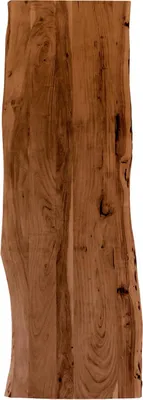Produktbild von Holzplatte 180x60 cm Toni, Tischplatte aus Akazienholz massiv + nussbaumfarben, Baumkanten-Platte für Heimwerker, geeignet für Arbeitsplatten, Tische & Fensterbretter