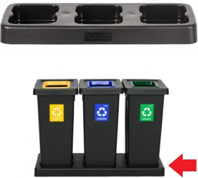 Obrázok produktu pre Igotrend, 724004 Odpadkový kôš na rôzny odpad 75 l, FIT BIN čierna/červená
