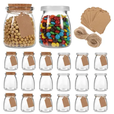 Produktbild von Omgoods – Set mit 20 Glasbehältern mit Deckeln, 200 ml