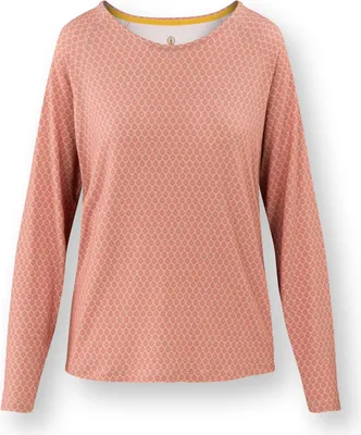 Produktbild von Pip Studio Tina Long Sleeve Top Thousand Leaves Farbe Pink Größe S