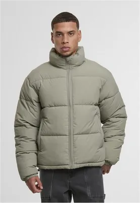Obrázok produktu pre Bunda Urban Classics Crinkle Puffer Jacket paleolive - 3XL