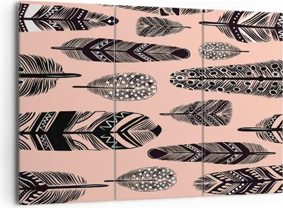 Produktbild von Bild auf Leinwand - Leinwandbild - Grafik Feder - 165x110cm - Wand Bild - Wanddeko - Wandbilder - Leinwanddruck - Bilder - Kunstdruck - Wanddekoration - Leinwand bilder - Wandkunst - CE165x110-3786