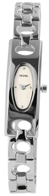 Produktbild von Modische Damen Armband Uhr Weiß Silber Metall Analog Rechteck Quarz