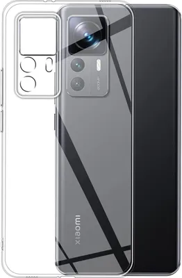 A transparent phone case is shown on a white background, with a phone inside it.