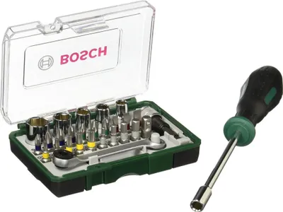 Immagine prodotto di Bosch Bit- und Ratschenset 28tlg. mit Bithalter-Schraubendreher 2607017331 (2607017331)