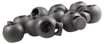 10 Kordelstopper grau