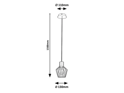 Image de E27 1x40W lampe suspendue noire 3539 Belano Rabalux