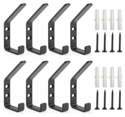 8 Haken für Akustikpaneele, Aluminium, schwarz, 22,7 kg