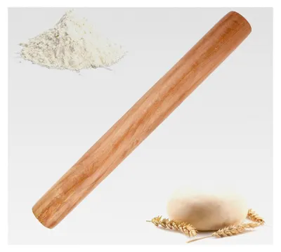 Produktbild von Buchenholz Nudelholz, Teigroller aus Holz, Teigrolle zum Backen (30 x 3 cm)