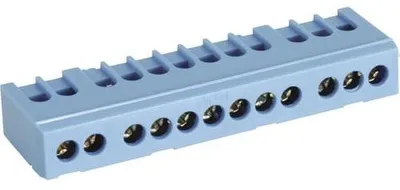 Produktbild von Unitec PE-/N-Leiterklemme blau 12-polig 16mm² tralleiterklemme 400V 63A