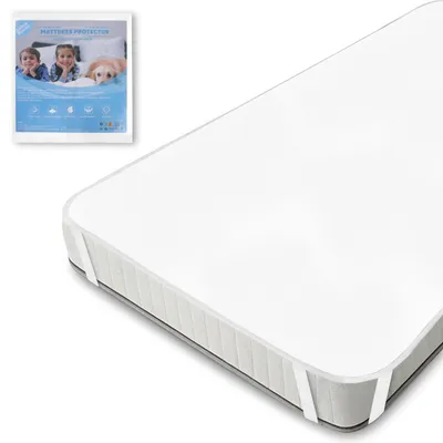 Zdjęcie produktu dla Ochraniacz na materac 160 x 200 cm, molton, 100% bawełna, biały, do łóżka