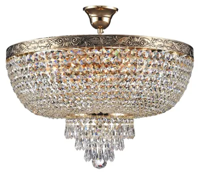 Zdjęcie produktu dla Glamour LAMPA plafon PALACE DIA890-CL-06-G Maytoni sufitowa OPRAWA kryształowa plafoniera pałacowa mosiądz