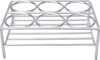 Produktbild von Tiegelhalter, 6 Löcher, 36 mm Lochdurchmesser, verchromte Nickeldrahthalterung