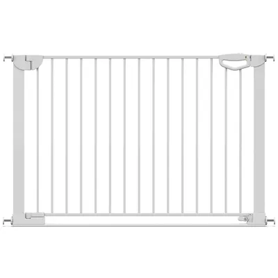 Image de GEUTHER Easylock Flat Step Barrière de sécurité escalier et porte | Blanc | 118–125 cm | Sans perçage | Seuil plat | Auto-Close | EN 1930