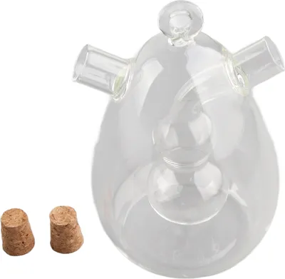 Produktbild von Öldosierbehälter aus Glas, 2-in-1-Spender für Öl und Essig, transparente Öl- und Essigflasche