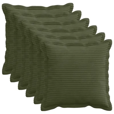 Productafbeelding van vidaXL Kussenhoezen, 6 stuks, houtlook, groen, 40 x 40 cm, cordura