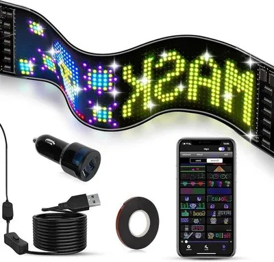 Obrázok produktu pre LED tabuľa 37 x 9 cm s aplikáciou cez Bluetooth