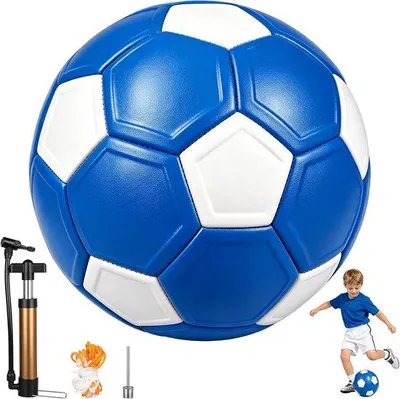 Produktbild von Fußball Größe 5 - Gummifußball mit Pumpe - gebogener Ball - ideal zum Training - ShopFlot