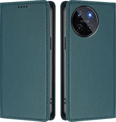 Immagine prodotto di Custodia in pelle per Realme 11 4G, flip case magnetico in Finto cuoio con supporto Verde