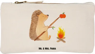 Produktbild von Mr. & Mrs. Panda Etui Igel Grillen Größe S Klein - Weiß - Geschenk, Ziele, Schminktasche, Federmappe, Schlampermäppchen, Kosmetiktasche, Arbeitslos, Pouch, Motivation