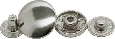 50 Stk Druckknopf Set rund S-Feder Verschlüsse Schnappknopf Metall Größen 12,5mm silber