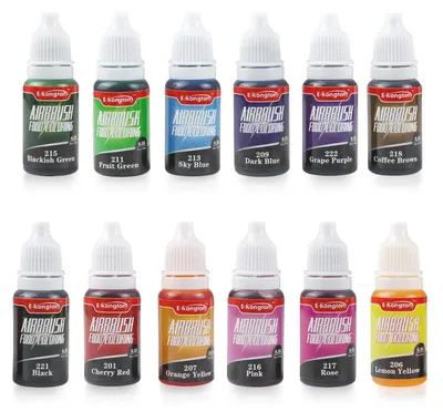Productafbeelding van Airbrush Voedselkleurstof, 12 Kleuren, 10ml