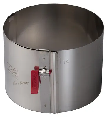 Produktbild von LARES - Tortenring mit Klemmhebel Klein - Höhe 10cm, Größe verstellbar, Backzubehör - 6016