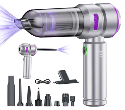 Produktbild von INF Kabelloser Handsauger fürs Auto 6000mAh ABS 16000Pa Type C 22x20x6cm Silber