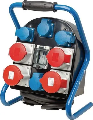 Produktbild von Kunststoffstandstromverteiler Einspeis-CEE-Stecker 400V/32A,5-polig