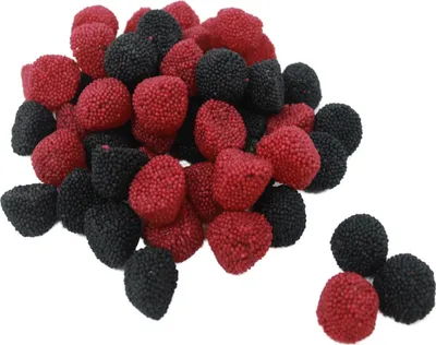Produktbild von Fruchtgummi Brombeere und Himbeer Bolitos mit Nonpareilles 175g