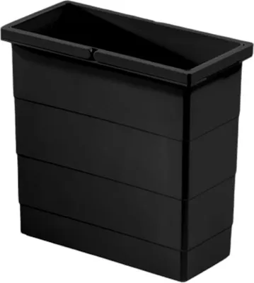 Zdjęcie produktu dla Wiadro do użytku wewnętrznego Hailo 1225949, 2 uchwyty, 320 x 156 x 295 mm, czarne, 12 litrów
